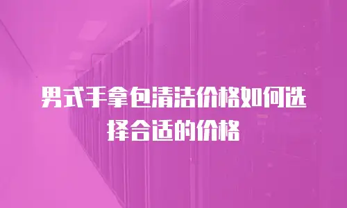  男式手拿包清洁价格如何选择合适的价格