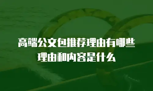 高端公文包推荐理由有哪些理由和内容是什么