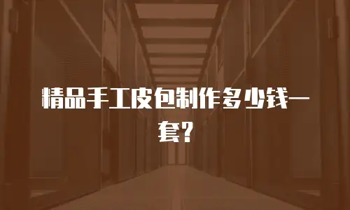 精品手工皮包制作多少钱一套？