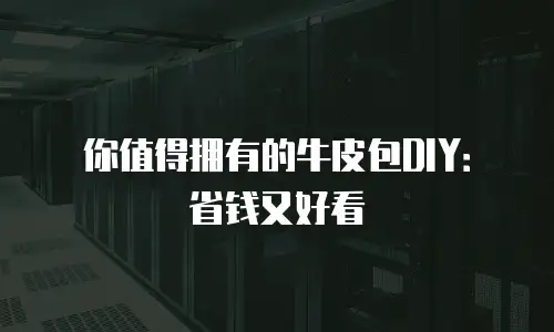你值得拥有的牛皮包DIY：省钱又好看