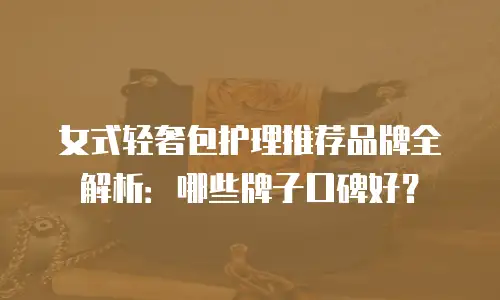 女式轻奢包护理推荐品牌全解析：哪些牌子口碑好？