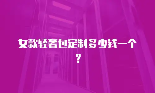 女款轻奢包定制多少钱一个？