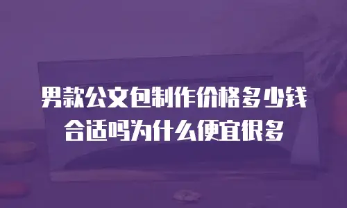 男款公文包制作价格多少钱合适吗为什么便宜很多