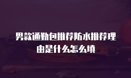 男款通勤包推荐防水推荐理由是什么怎么填