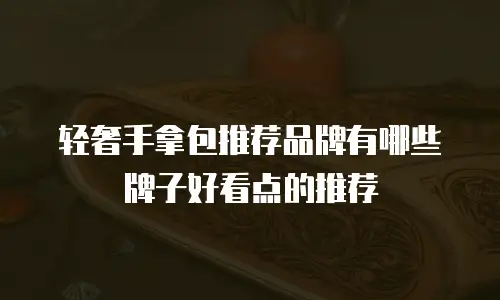 轻奢手拿包推荐品牌有哪些牌子好看点的推荐