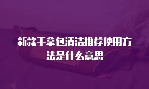 新款手拿包清洁推荐使用方法是什么意思