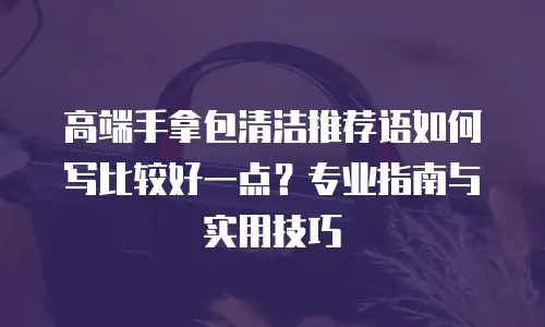 高端手拿包清洁推荐语如何写比较好一点？专业指南与实用技巧