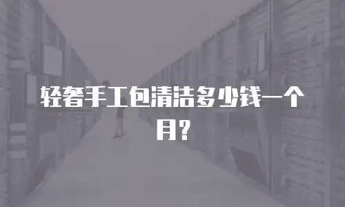 轻奢手工包清洁多少钱一个月？