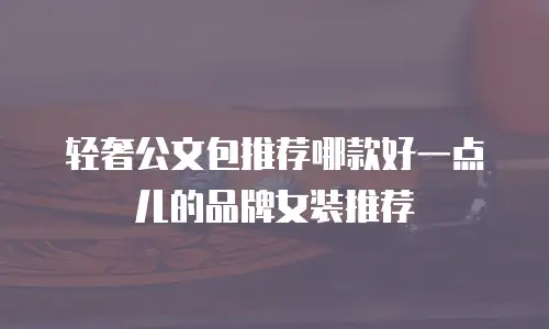 轻奢公文包推荐哪款好一点儿的品牌女装推荐