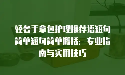轻奢手拿包护理推荐语短句简单短句简单概括：专业指南与实用技巧