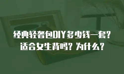 经典轻奢包DIY多少钱一套？适合女生背吗？为什么？