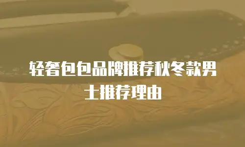 轻奢包包品牌推荐秋冬款男士推荐理由