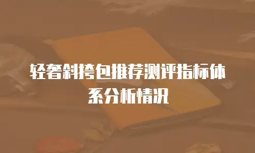 轻奢斜挎包推荐测评指标体系分析情况