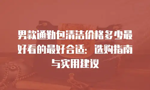男款通勤包清洁价格多少最好看的最好合适：选购指南与实用建议