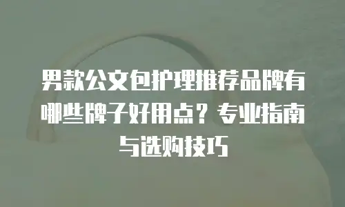 男款公文包护理推荐品牌有哪些牌子好用点？专业指南与选购技巧