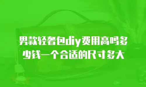 男款轻奢包diy费用高吗多少钱一个合适的尺寸多大