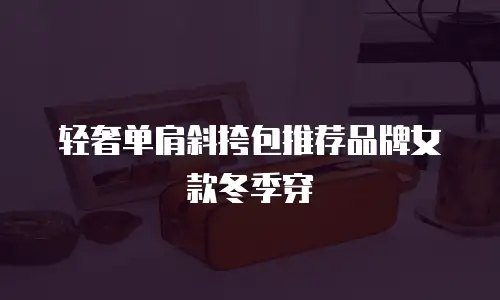 轻奢单肩斜挎包推荐品牌女款冬季穿