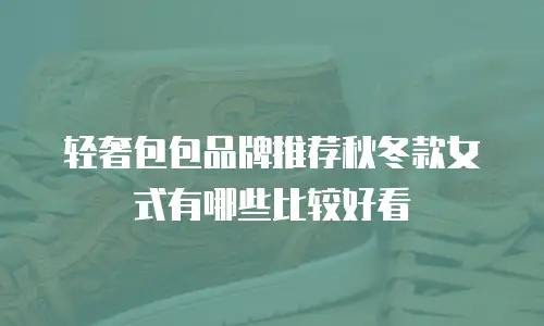 轻奢包包品牌推荐秋冬款女式有哪些比较好看