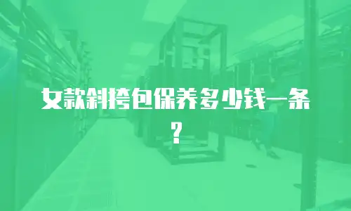 女款斜挎包保养多少钱一条?