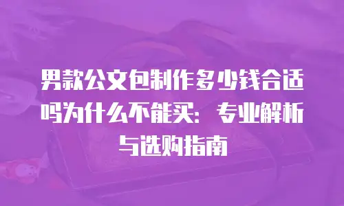 男款公文包制作多少钱合适吗为什么不能买：专业解析与选购指南