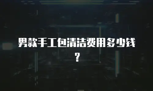 男款手工包清洁费用多少钱？