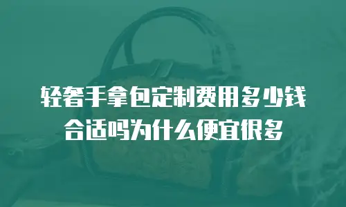 轻奢手拿包定制费用多少钱合适吗为什么便宜很多