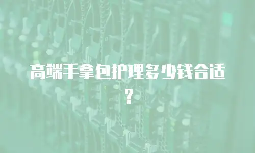 高端手拿包护理多少钱合适？