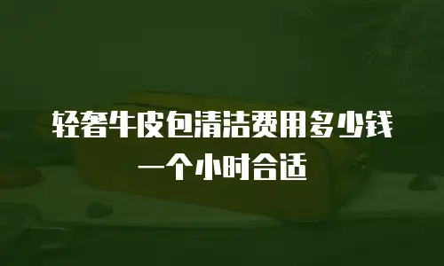 轻奢牛皮包清洁费用多少钱一个小时合适