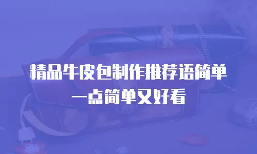 精品牛皮包制作推荐语简单一点简单又好看