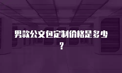 男款公文包定制价格是多少？