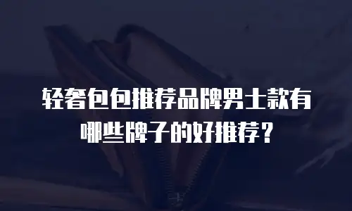 轻奢包包推荐品牌男士款有哪些牌子的好推荐？