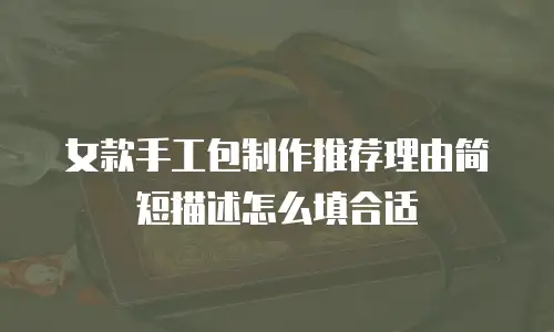 女款手工包制作推荐理由简短描述怎么填合适