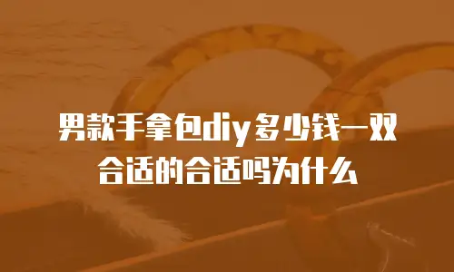 男款手拿包diy多少钱一双合适的合适吗为什么