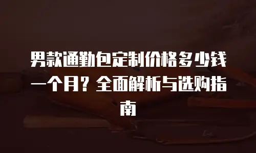 男款通勤包定制价格多少钱一个月？全面解析与选购指南