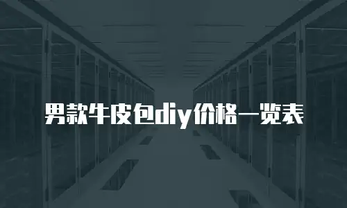 男款牛皮包diy价格一览表