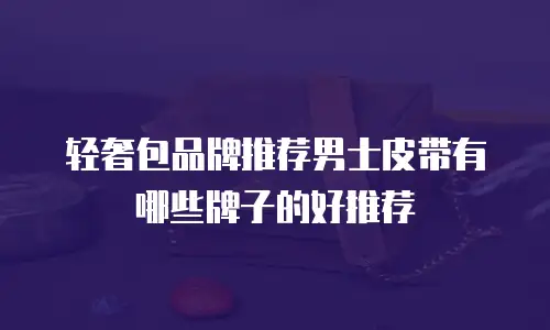 轻奢包品牌推荐男士皮带有哪些牌子的好推荐