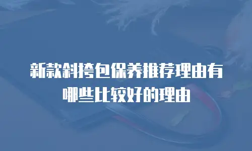 新款斜挎包保养推荐理由有哪些比较好的理由