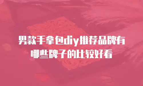 男款手拿包diy推荐品牌有哪些牌子的比较好看