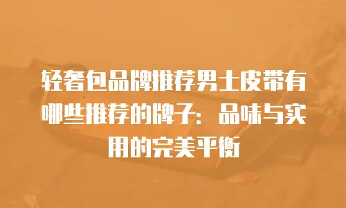 轻奢包品牌推荐男士皮带有哪些推荐的牌子：品味与实用的完美平衡