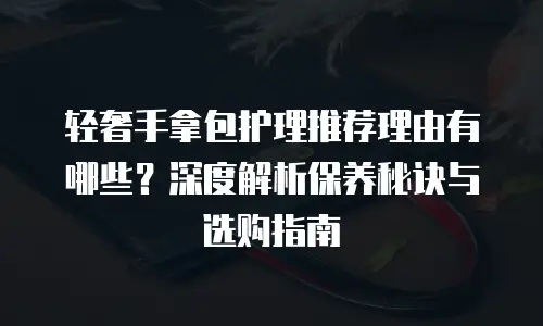 轻奢手拿包护理推荐理由有哪些？深度解析保养秘诀与选购指南