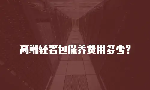 高端轻奢包保养费用多少？