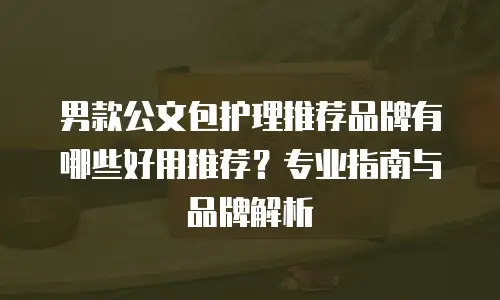 男款公文包护理推荐品牌有哪些好用推荐？专业指南与品牌解析