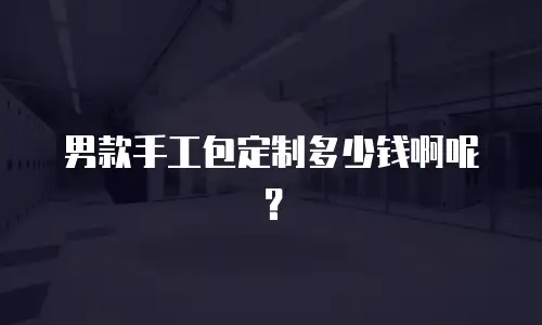 男款手工包定制多少钱啊呢？
