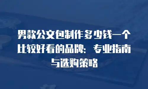 男款公文包制作多少钱一个比较好看的品牌：专业指南与选购策略