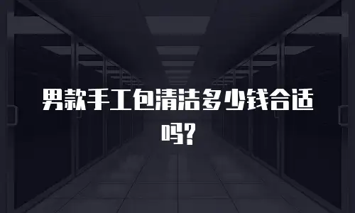 男款手工包清洁多少钱合适吗?