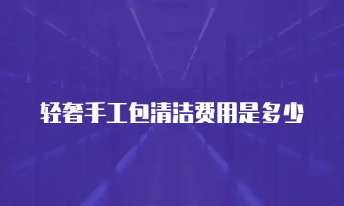 轻奢手工包清洁费用是多少