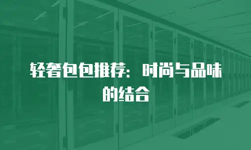 轻奢包包推荐：时尚与品味的结合