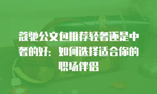 蔻驰公文包推荐轻奢还是中奢的好：如何选择适合你的职场伴侣