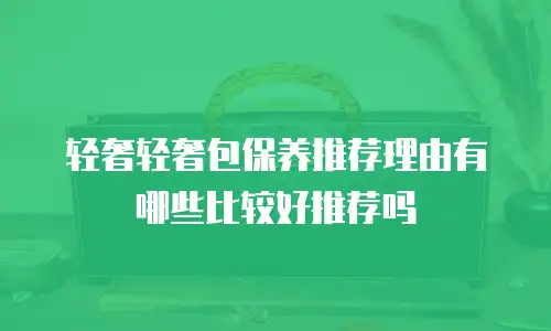 轻奢轻奢包保养推荐理由有哪些比较好推荐吗