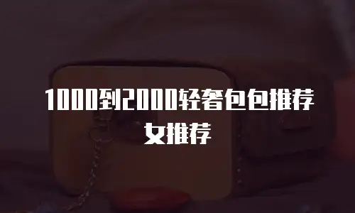 1000到2000轻奢包包推荐女推荐
